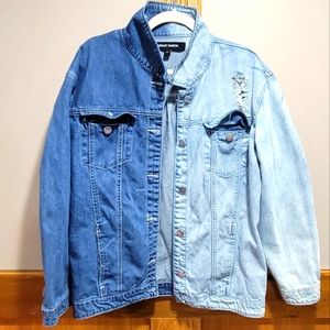 Distressed Oversized Denim Jean Jacket
